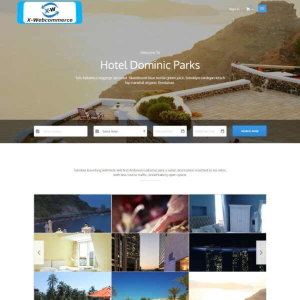 menu sito web booking
