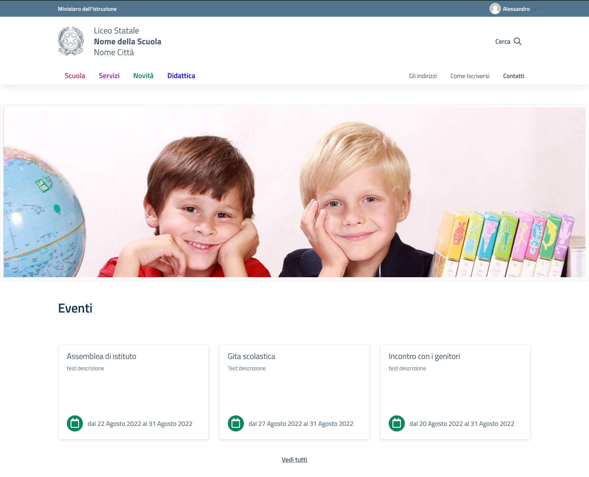 sito web scuola