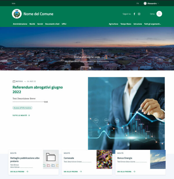 X-W Sito Web Pubblica Amministrazione - Comune