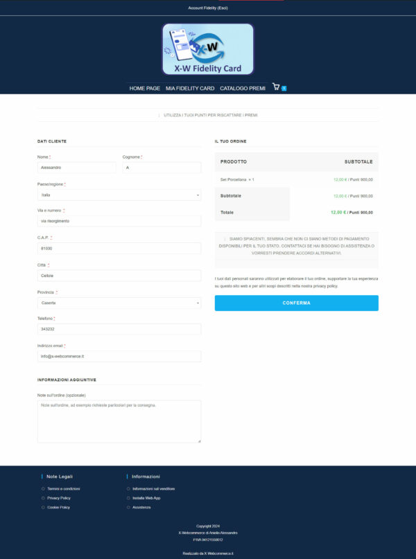 X-W Fidelity Card Digitale e Web App - immagine 5